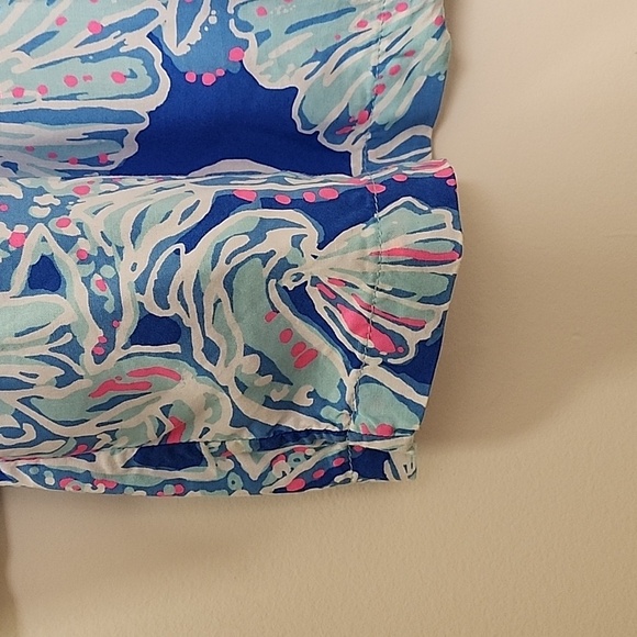 Lilly Pulitzer Preppy Dylan Tunic multi palm beach pop over blouse Size Medium - Picture 14 of 16